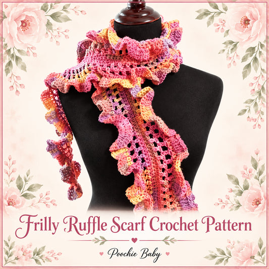 Frilly Ruffle Scarf Crochet Pattern