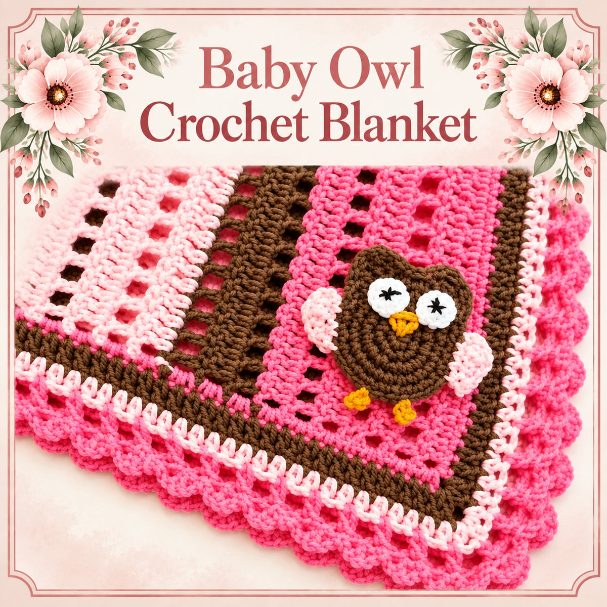 Baby Owl Crochet Blanket