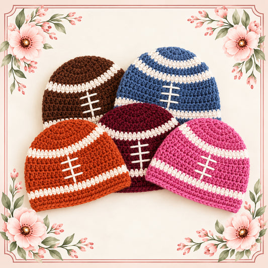 Football Beanie Hat Crochet Pattern