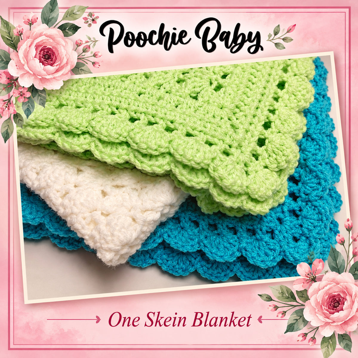 Newborn Blanket Crochet Pattern: One Skein Blanket