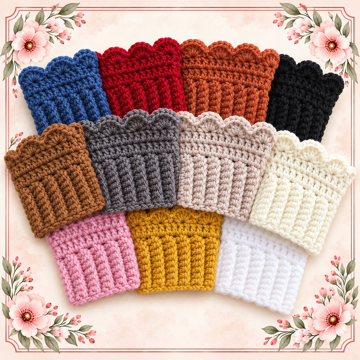 Scalloped Crochet Boot Cuffs Crochet Pattern