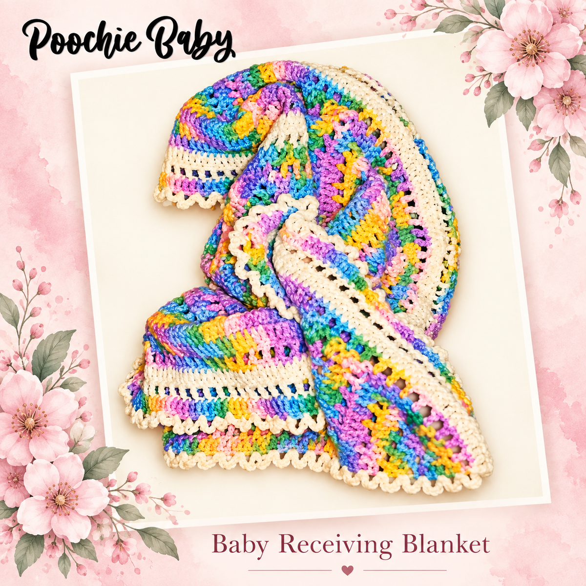 Baby Receiving Blanket Crochet Pattern