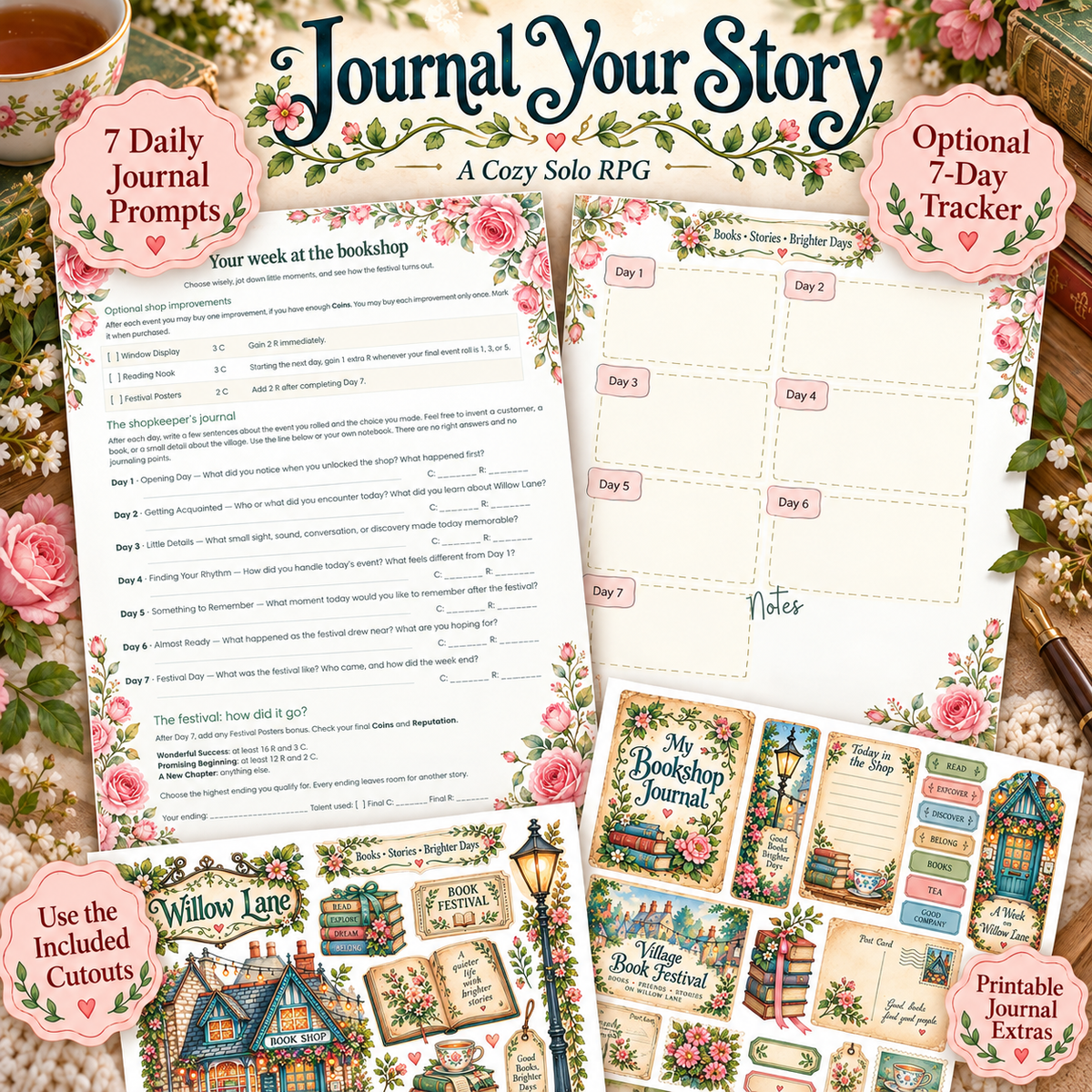 The Little Bookshop on Willow Lane - Solo Journaling RPG