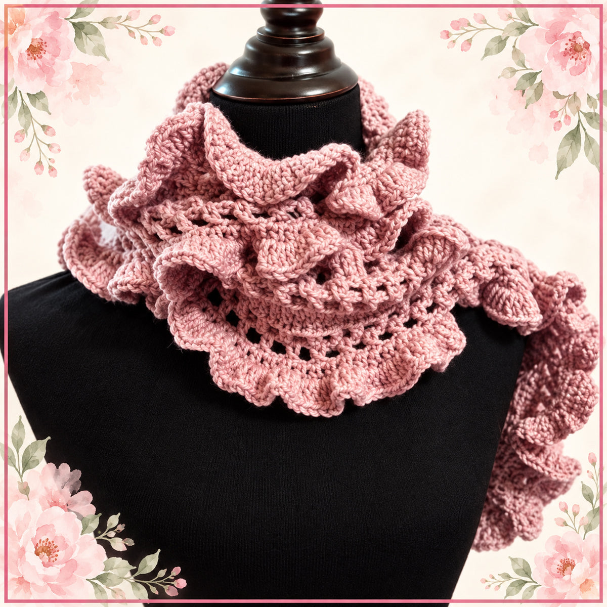 Frilly Ruffle Scarf Crochet Pattern
