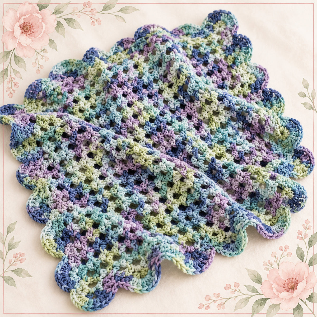 Lacey One Skein Baby Blanket Crochet Pattern