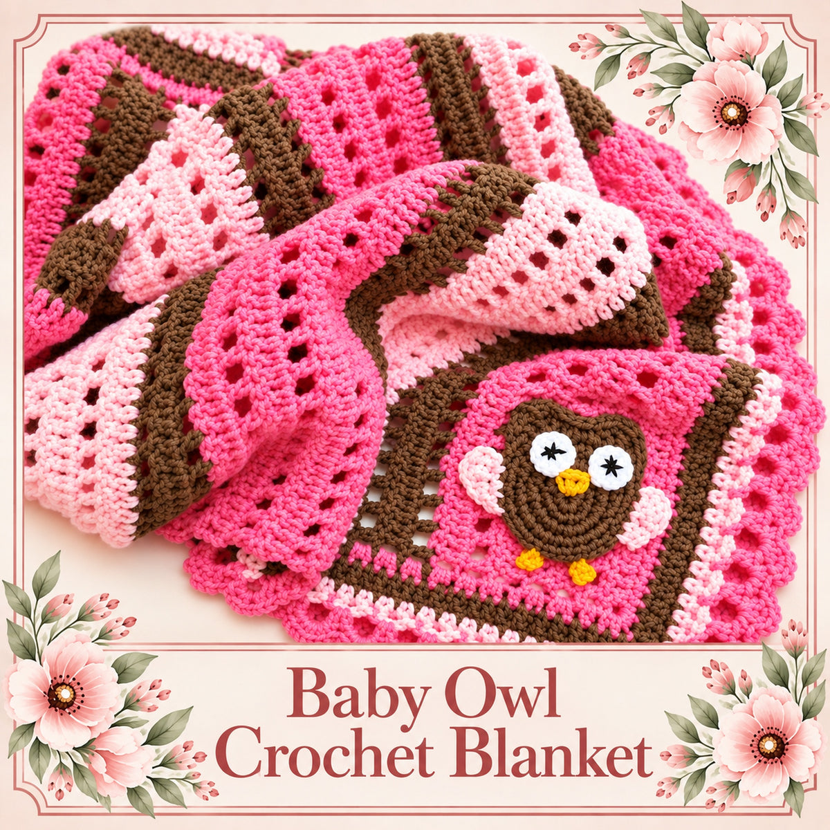 Baby Owl Crochet Blanket