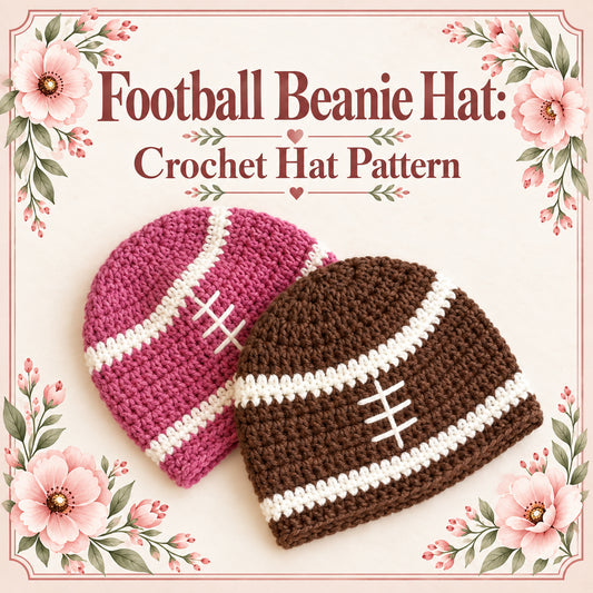 Football Beanie Hat Crochet Pattern