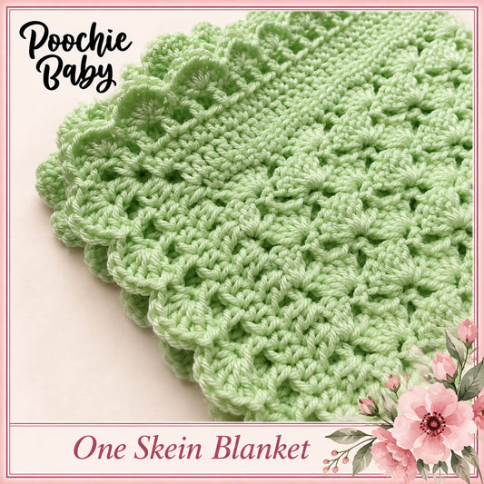 Newborn Blanket Crochet Pattern: One Skein Blanket