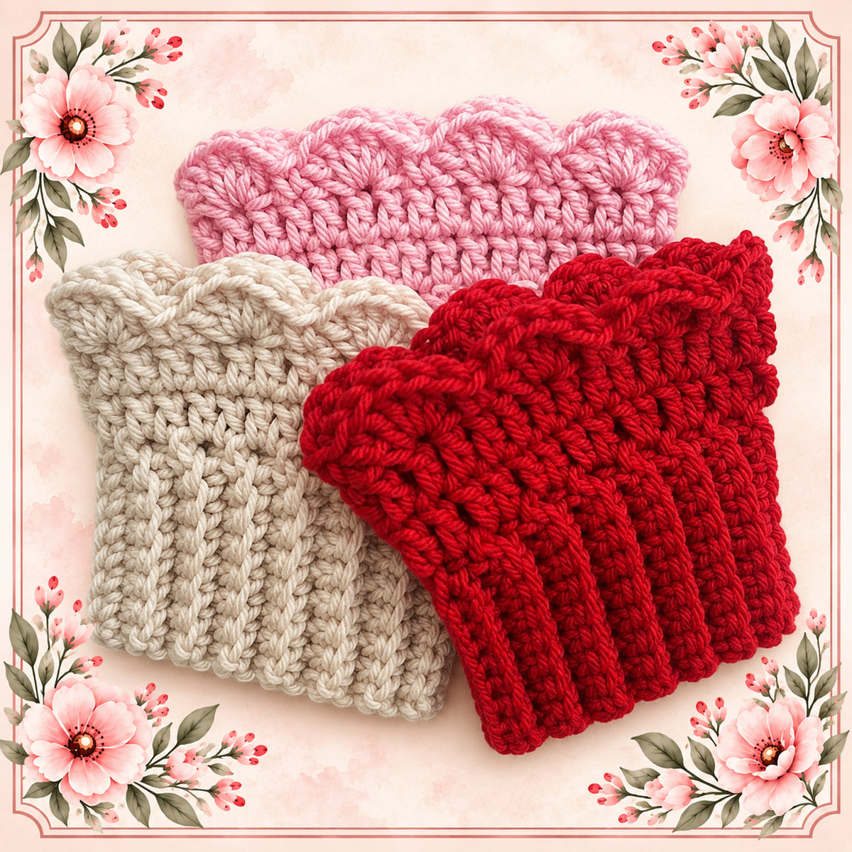 Scalloped Crochet Boot Cuffs Crochet Pattern