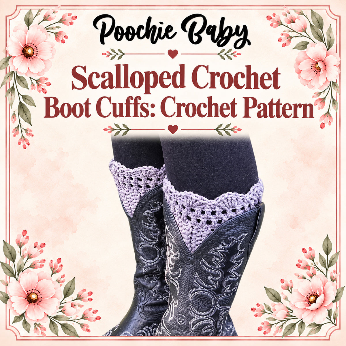 Scalloped Crochet Boot Cuffs Crochet Pattern