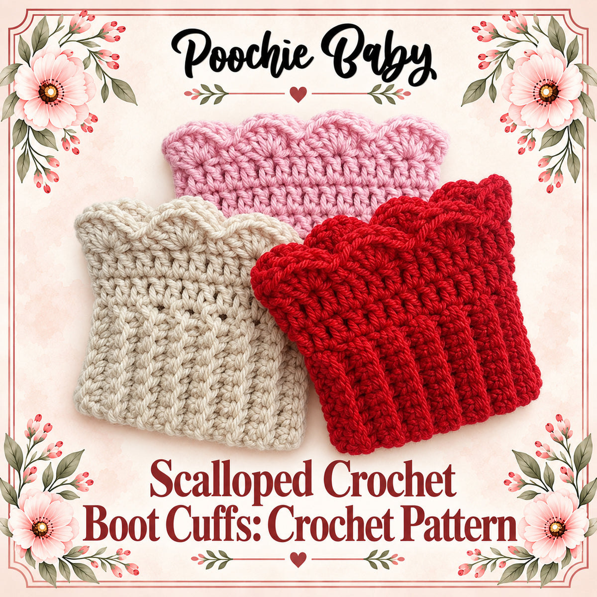 Scalloped Crochet Boot Cuffs Crochet Pattern