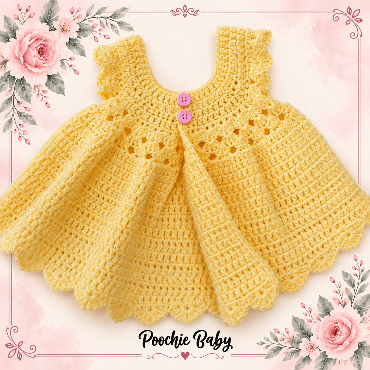 Tunic Style Pinafore Baby Crochet Pattern