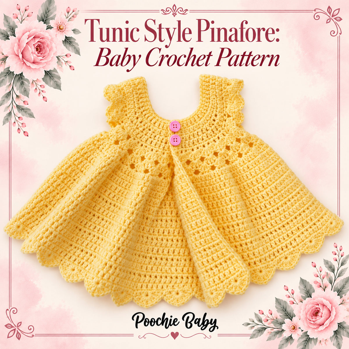 Tunic Style Pinafore Baby Crochet Pattern