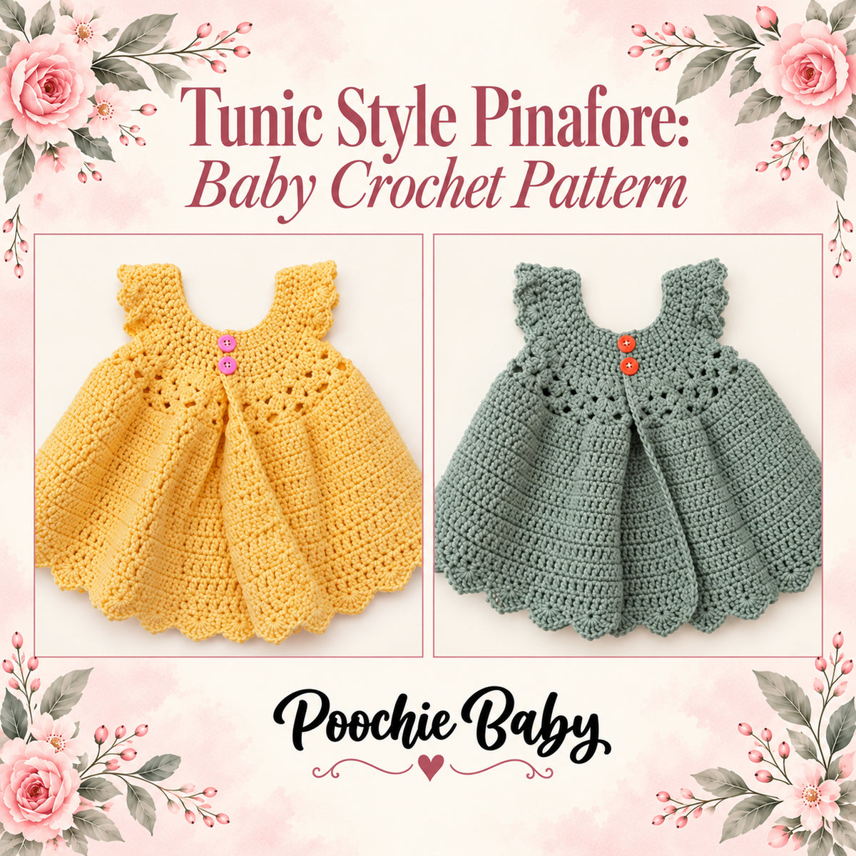 Tunic Style Pinafore Baby Crochet Pattern