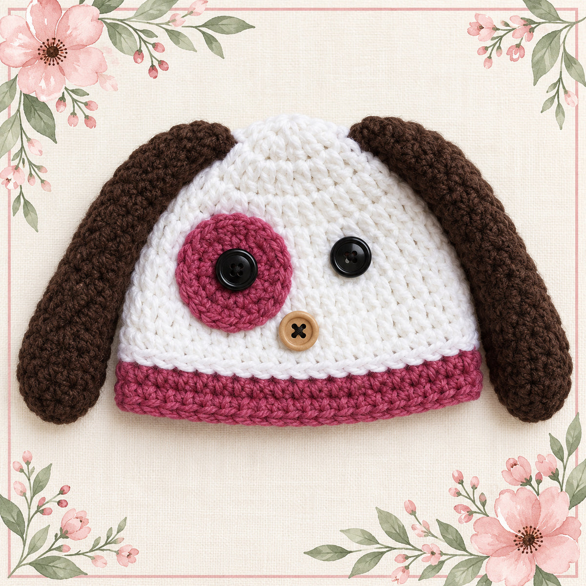Crochet Puppy Dog Hat Pattern