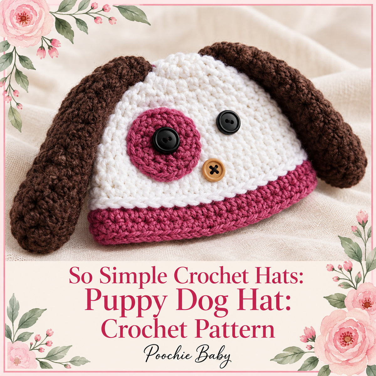 Crochet Puppy Dog Hat Pattern