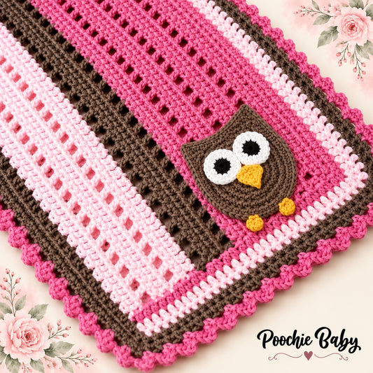 Big Eyed Owl Blanket Crochet Pattern