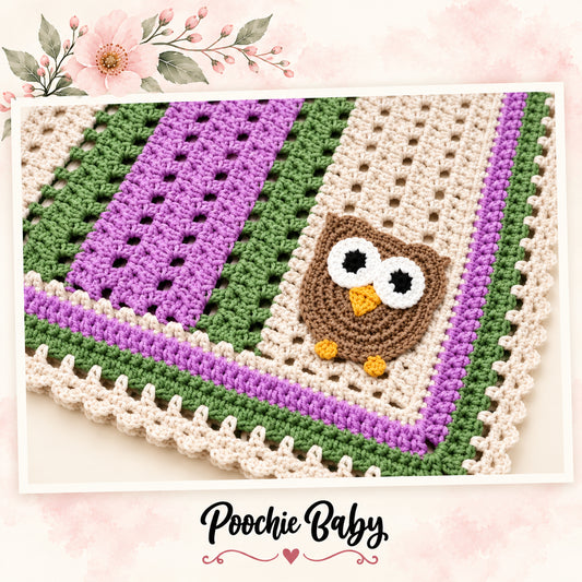 Big Eyed Owl Blanket Crochet Pattern
