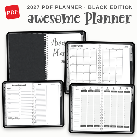 2027 Awesome Planner - Black