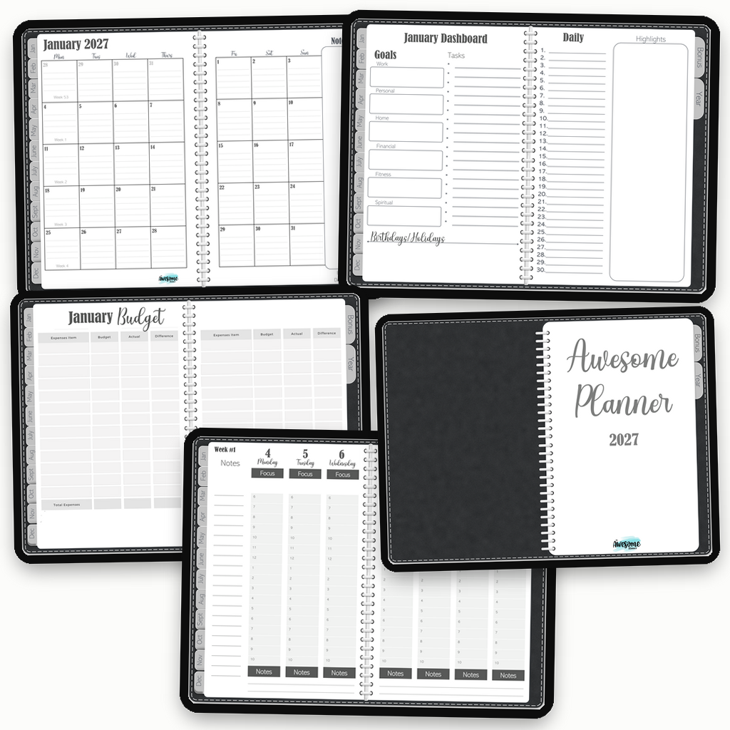 2027 Awesome Planner - Black