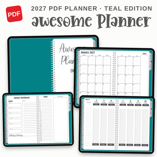 2027 Awesome Planner - Teal