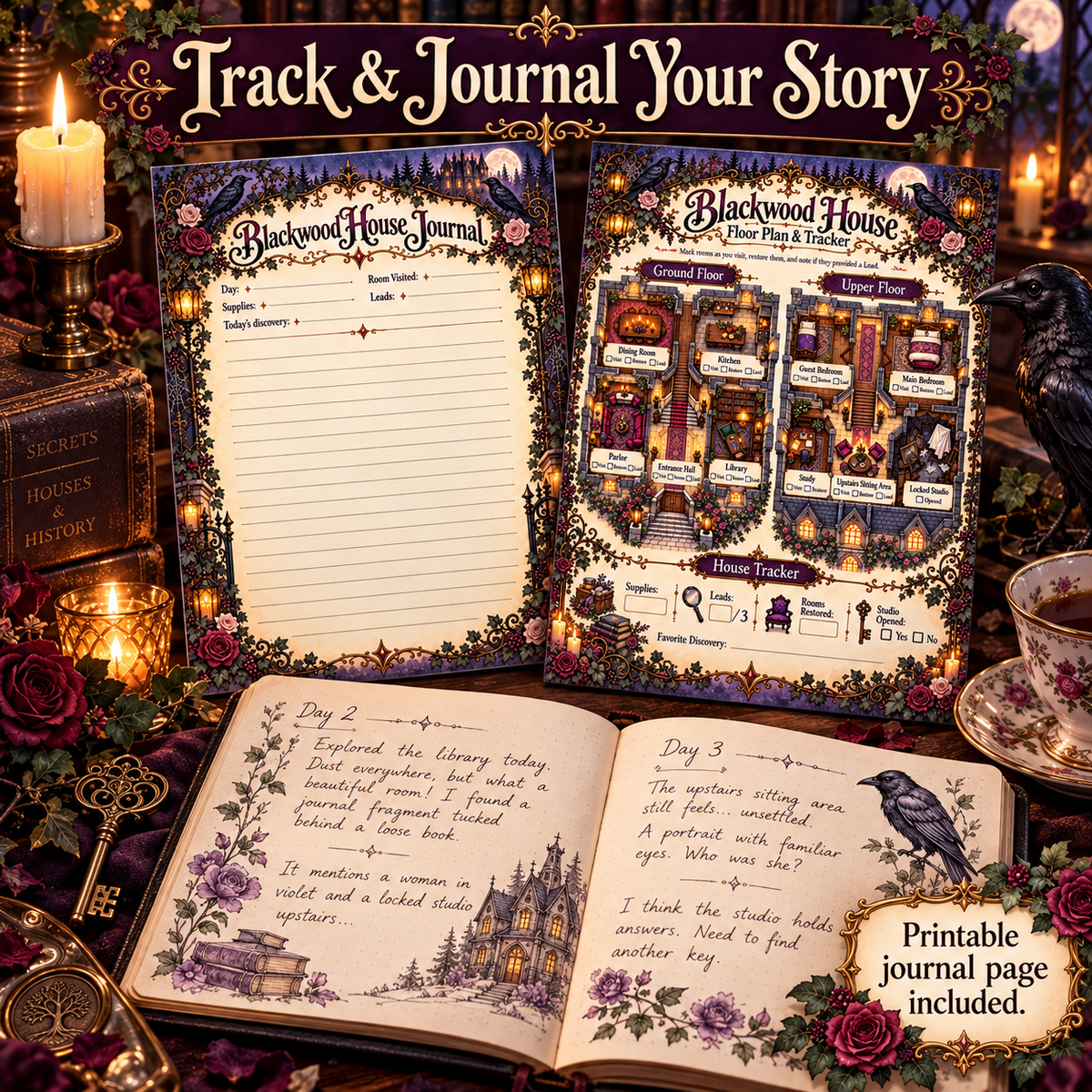 House on Blackwood Hill - Cozy Solo Journaling RPG