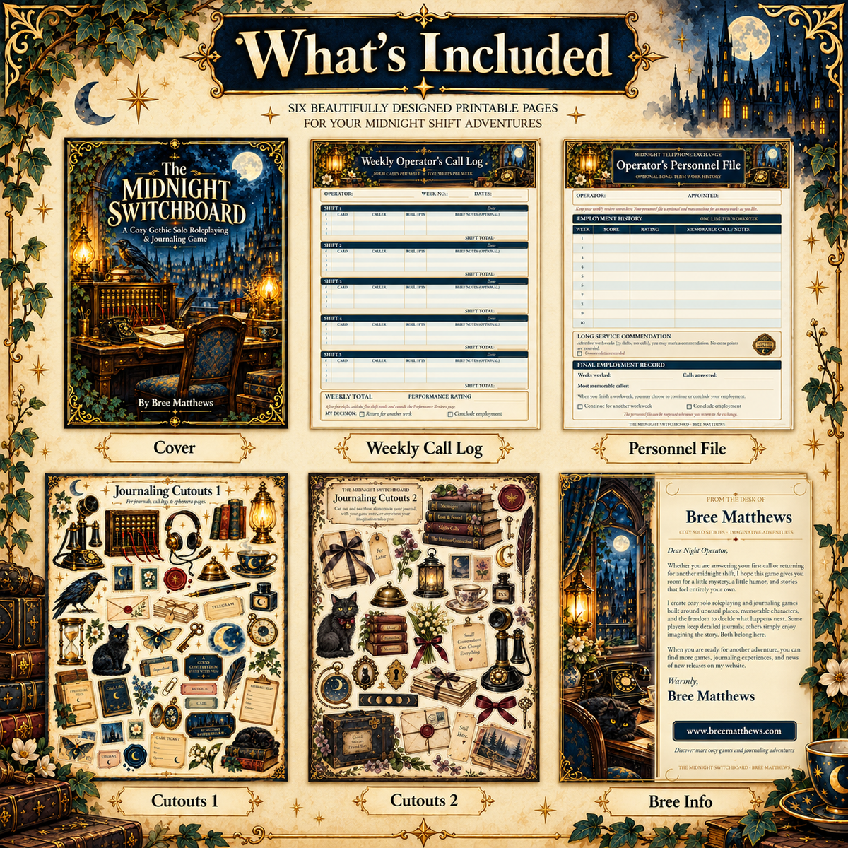 The Midnight Switchboard - Cozy Solo Journaling RPG
