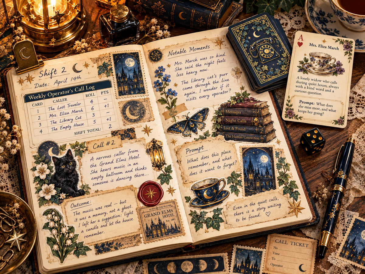The Midnight Switchboard - Cozy Solo Journaling RPG
